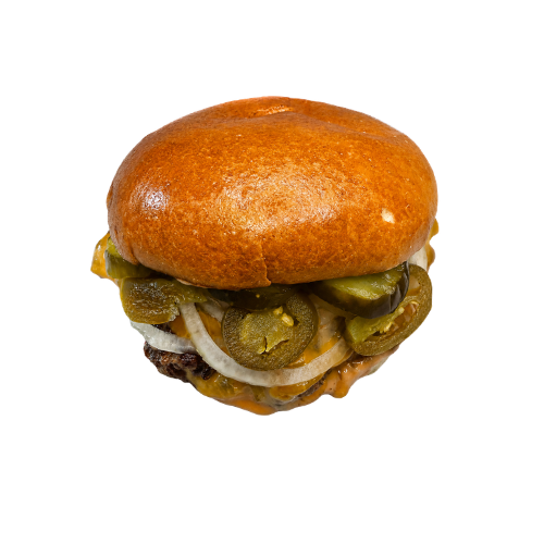 Doble Chilli & Cheese Burger (Scharf Zeichen)